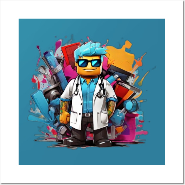 Doctor Roblox - Boy and Girl Wall Art by Signum
